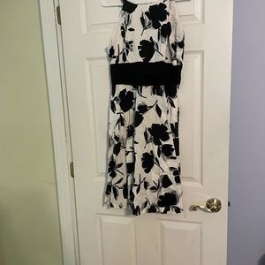 Black and White Floral Dress